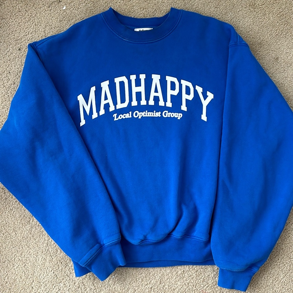 Blue madhappy sweatshirt!!